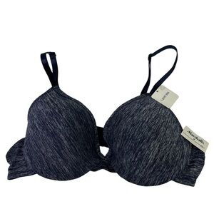 NWT IZOD Women's T-Shirt Bra Size 34C Blue & Gray Adjustable Straps